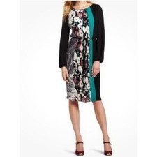 BCBG Maxazaria Dress- size Small- Pleated, with belt, long sleeve, elastic waist