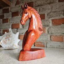 Pferde Kopf geschnitzt Deko Skulptur Reiten Stute Araber Hengst Kunst Fohlen 