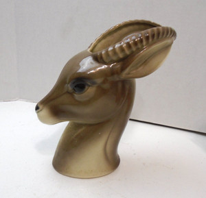 MCM Royal Copley Antelope Gazelle Deer Head Planter 1950's