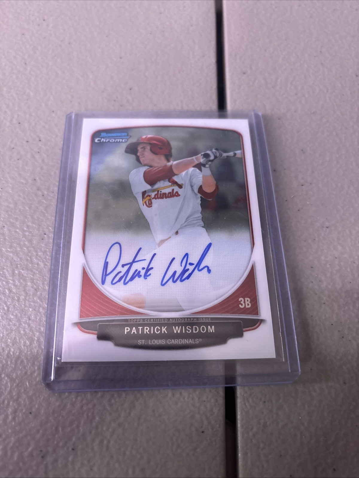 PATRICK WISDOM 2013 1ST BOWMAN CHROME ROOKIE RC AUTO BCP-PW! CHICAGO CUBS