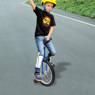 17.72inches Blue Adjustable Exercise Unicycle Outdoor Unicycle One
