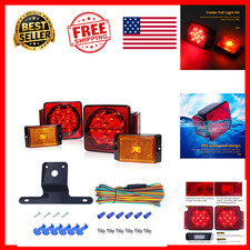 Trailer Light Kit 12v Led Submersible Dot Compliant With 22 Ft Wiring Harness