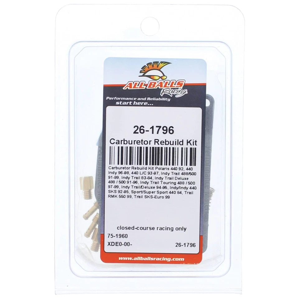 Carburetor Rebuild Kit For Polaris 440 L/C 1993-1997; 26-1796 - Image 4 of 4