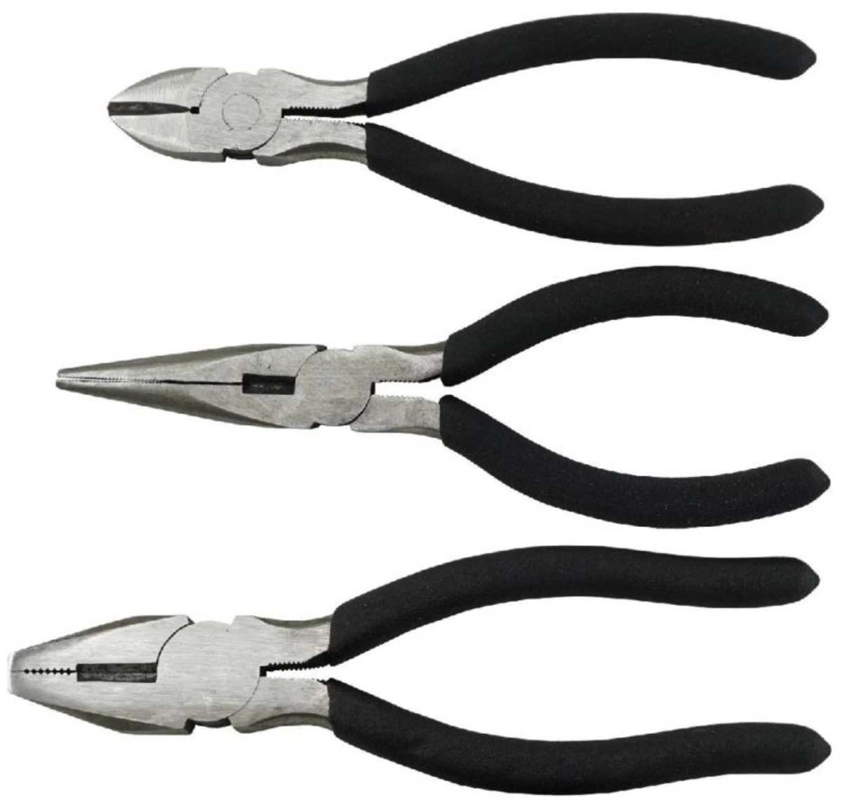 3-Piece Plier Set – 160mm Diagonal, Long Nose & Linesman | Comfort Grip Handles