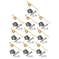 10 pack Hay Rake Teeth w/ clips & hardware to fit New Idea 49 400 402 403