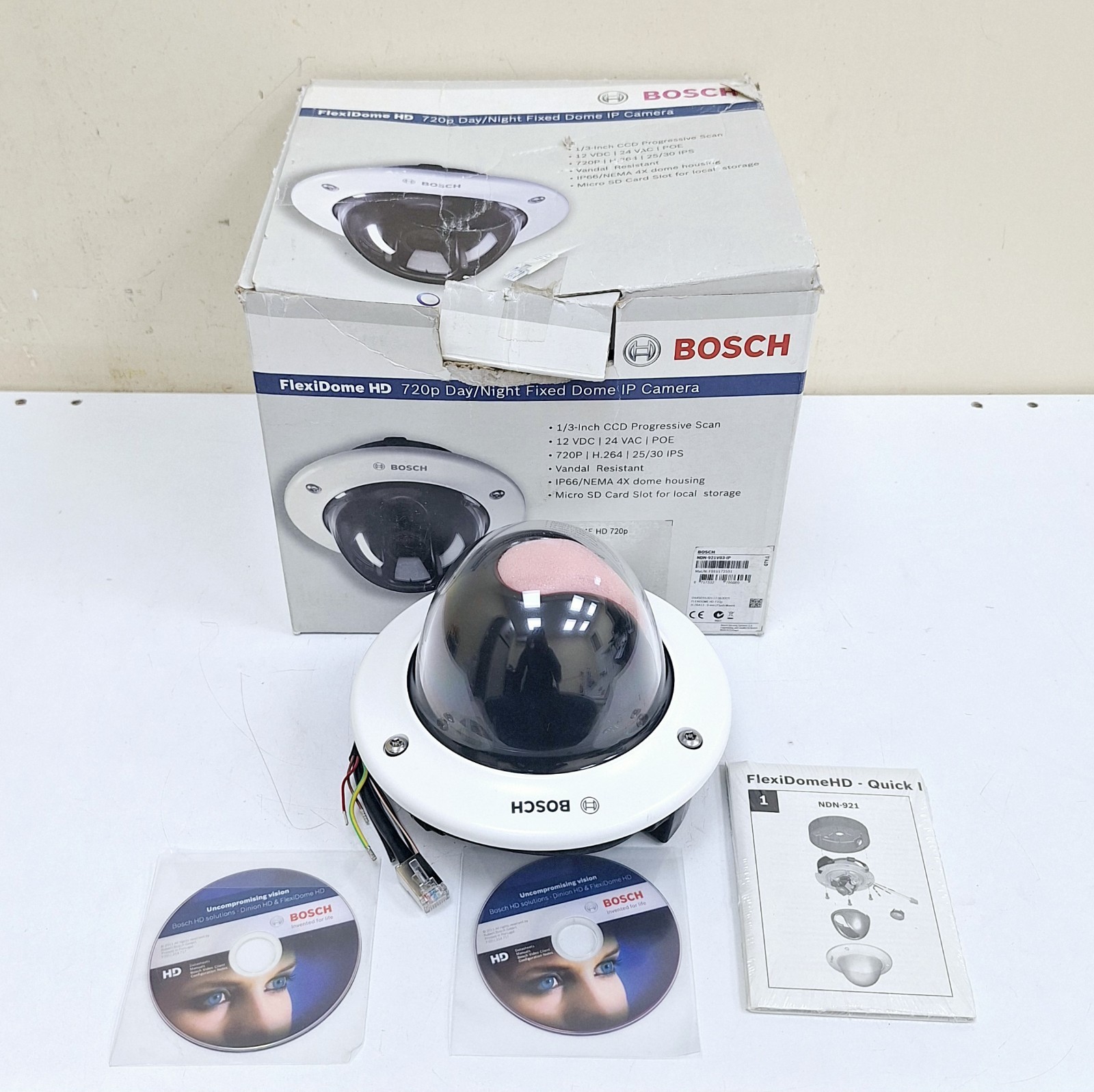 Bosch NDN-921V03-IP / F01U172970 / Flexidome HD 720p D/N Fixed Dome IP Camera