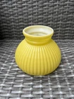 Yellow Ribbed Milk Glass Lamp Shade 6" Hurricane Student Lamp Small Vtg