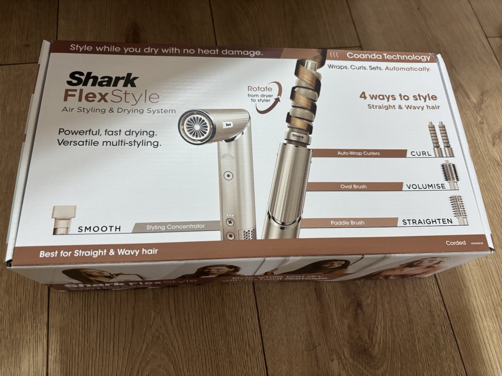 Shark FlexStyle 4-in-1 Air Styler & Hair Dryer - Stone HD436SLUK