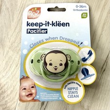 RAZ BABY RaZbaby 0-36mos Keep-it-Kleen Orthodontic PACIFIER Green BPA Free NIP