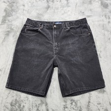 Vintage 90s Cherokee Shorts Mens 36 Black Denim Dad Jorts Faded Casual Summer