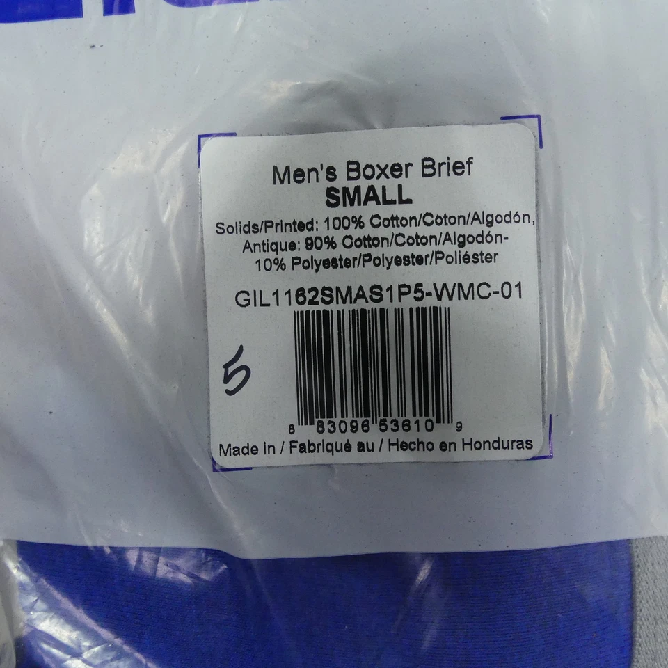 Gildan Underwear Mens Small Boxer Briefs Blue Black Red Cotton Blend 8 Pair - Image 2 of 4