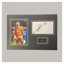 Hand Signed jack butland A4 White Card Display Rangers Football + Coa