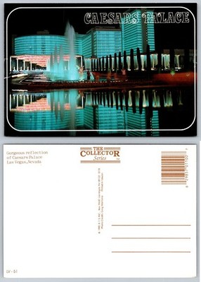 1990 Caesars Palace Las Vegas Postcard - Night Fountain View, RITS Inc.