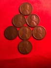 1909-P thru 1915-P Lincoln wheat cent pennies, Good-Fine