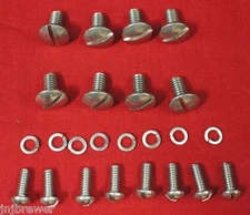 Round Nose IH Farmall Cub Stainless Tank Dash Hood Grill Dogleg Bolt Screw Kit