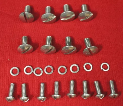 Round Nose IH Farmall Cub Stainless Tank Dash Hood Grill Dogleg Bolt Screw Kit