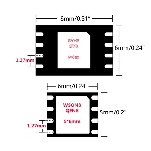 DFN8 QFN8 WSON8 Chip Probe Line Read Write Chip Circuit Programming 5X6/6x8 - Picture 8 of 10