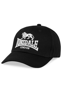 Lonsdale London Baseball Cap Black Black SALFORD Black With White Logo