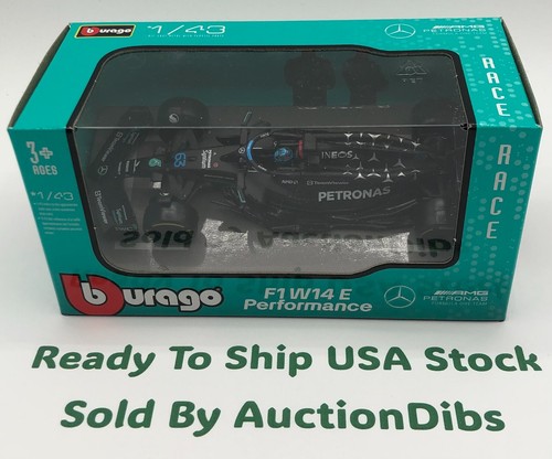 Bburago F1 Mercedes AMG George Russell #63 With Helmet 2023 W14 $8.95 Buy It Now