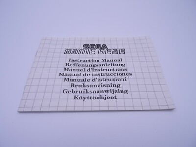 Sega Game Gear Spiele ANLEITUNGSHEFT NEUWERTIG SAMMLERQUALITÄT
