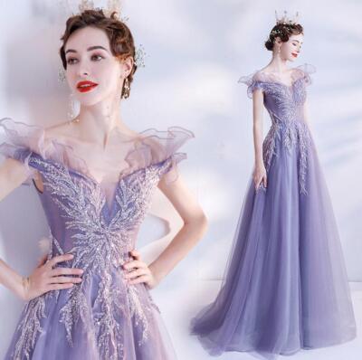 Women's Bride Wedding Drees Zipper High Waist Party Preside Evening Drees Chic 