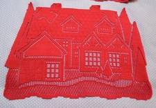 Lot of 8 Unique Vintage Lace Doilies/Placemats/Table Accent House Shaped