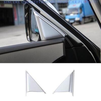 For Nissan Armada Y62 2017-2020 abs Silver A Pillar Front Triangle Cover Trim 2x