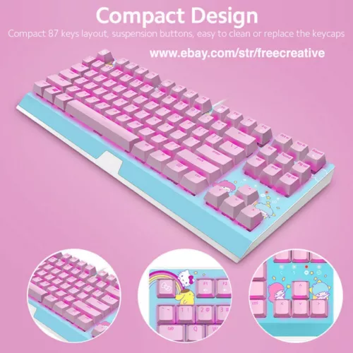 Razer x Sanrio Hello Kitty¹ Blackwidow Tenkeyless Mechanical Keyboard - Picture 1 of 5