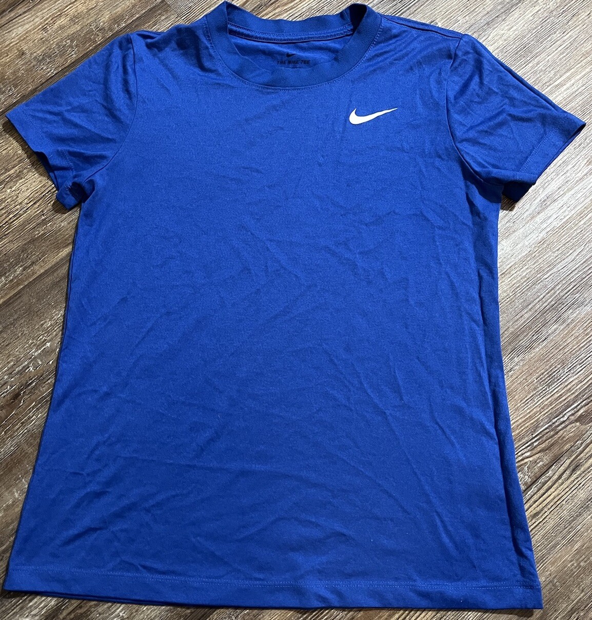 Nike Basic Comfort Active  Everyday Blue Logo Tee… - image 1