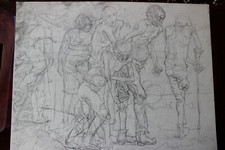 DDR Maler Professor Peuker Wolfgang Bleistift Zeichnung Original  Studien