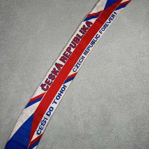 Czech Republic Fütbol Red/Blue Supporter Scarf - 60” Long - Picture 5 of 6