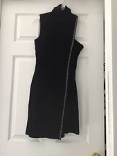 Versace Jeans Couture Black Velvet Dress Size 26/40