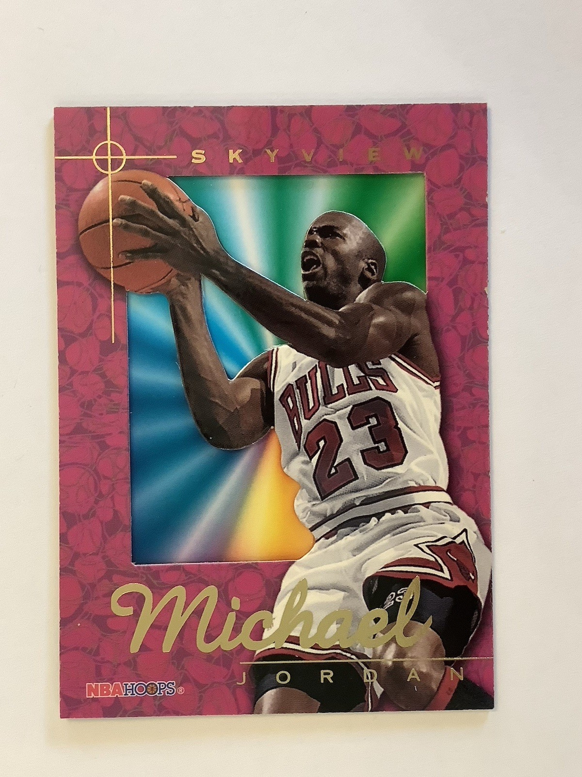 Michael Jordan 1995-96 Skybox NBA Hoops SkyView Insert SV1 BULLS HOF