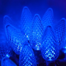 35 count C 6 LED Christmas Light String Blue Color