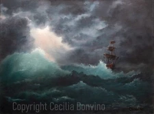 Seascape Art Print – Giclée from Original Oil Painting by Cecilia Bonvino