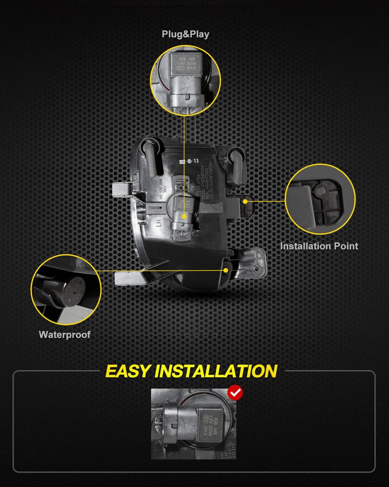 Par de luces antiniebla para parachoques VW Volkswagen GTI MK6 11-15 Jetta GLI 2010-2014 Foto 4 de 4