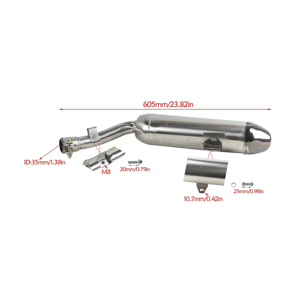 Tubo de escape + silenciador silenciador 35 mm 200cc 250cc CRF XR Apollo SSR SDG moto de cross Foto 3 de 4