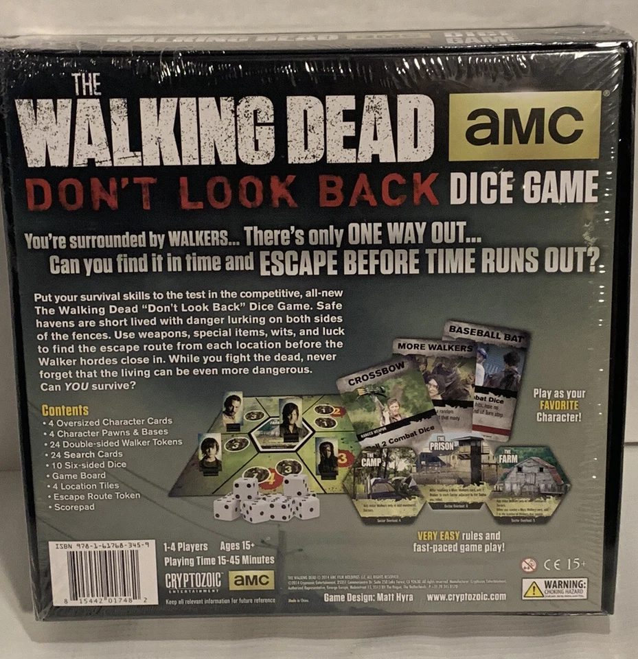 The Walking Dead Don’t Look Back Dice Game Cryptozoic 2014 Sealed - Image 2 of 4