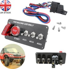 Racing 12v Ignition Engine Start Switch Panel Toggle Carbon CLASSIC, KIT CAR