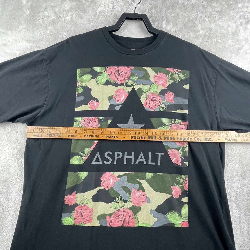 Asphalt Yacht Club Delta Floral Camo T-Shirt Black Size 2XL - Imagem 4 de 4