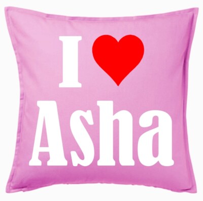 I Love Asha Kissenbezug Pink Ich Liebe Asha 154596