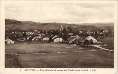 CPA MOUTHE Gesamtansicht und Quelle des Doubs im Fons (1115595)