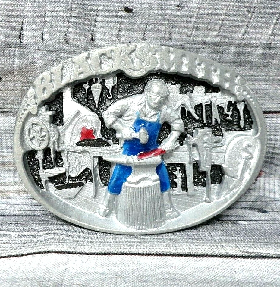 Hebilla de cinturón de herrero vintage años 80 The Great American Buckle Company .B90 Foto 2 de 4