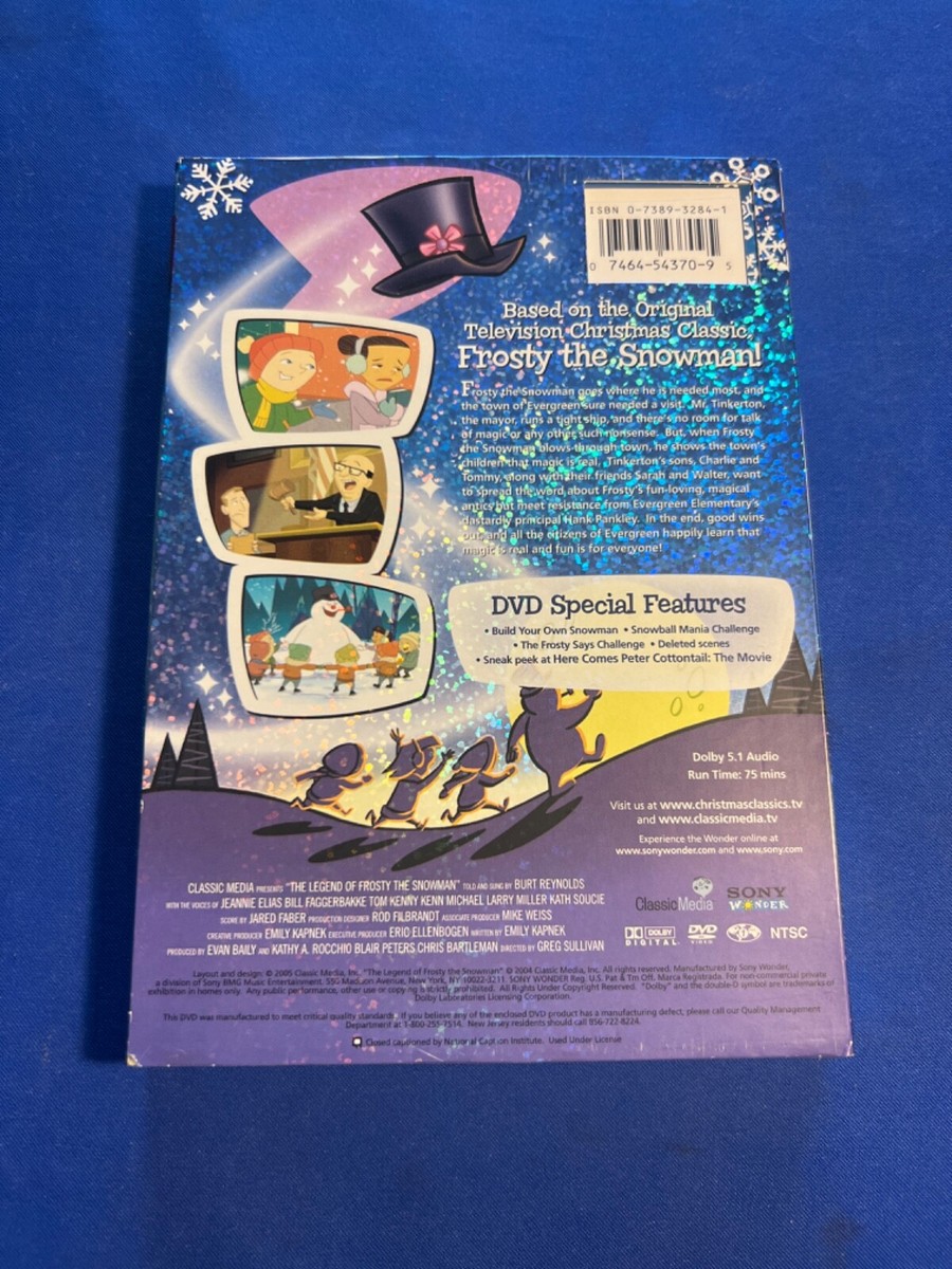 SnowMan　CD DVD The Legend of Frosty the Snowman (DVD) w/slip cover