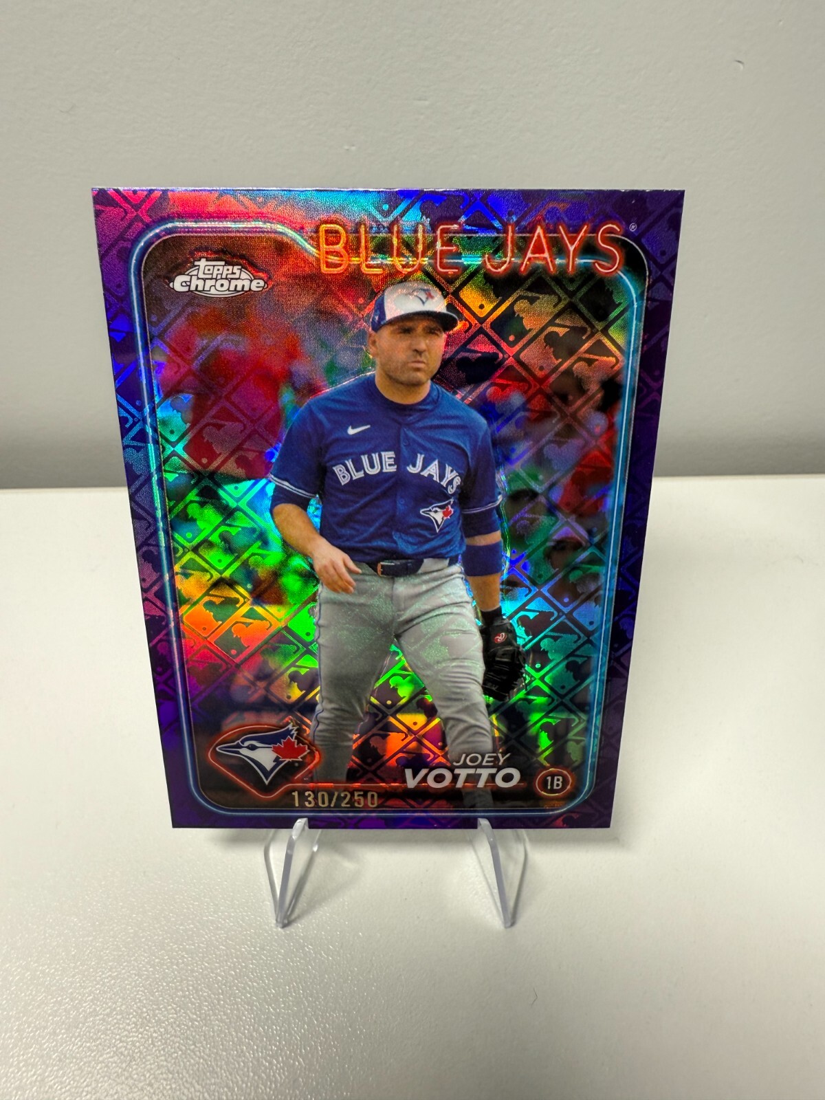 Joey Votto 2024 Topps Chrome Logofractor Purple /250 #171
