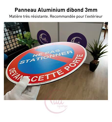 AUA SIGNALETIQUE Parkverbotsschild - 330 Mm, PVC 1,5 Mm, Tag/Nacht Sichtbar, Selbstklebend Oder Mit Schrauben Befestigbar