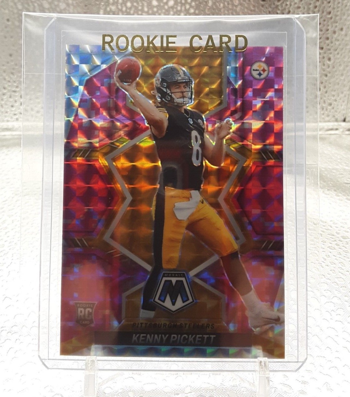 🏈2022 Panini Mosaic Kenny Pickett RC, Drake London JUSTIN HERBERT PRIZM