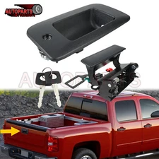 For Chevy Silverado GMC Sierra 1500 2500 3500 HD Tailgate Lock Kit Black