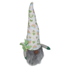 Huntington Home Spring St. Patrick's Day Gnome Decoration - Rainbow  Clover Hat