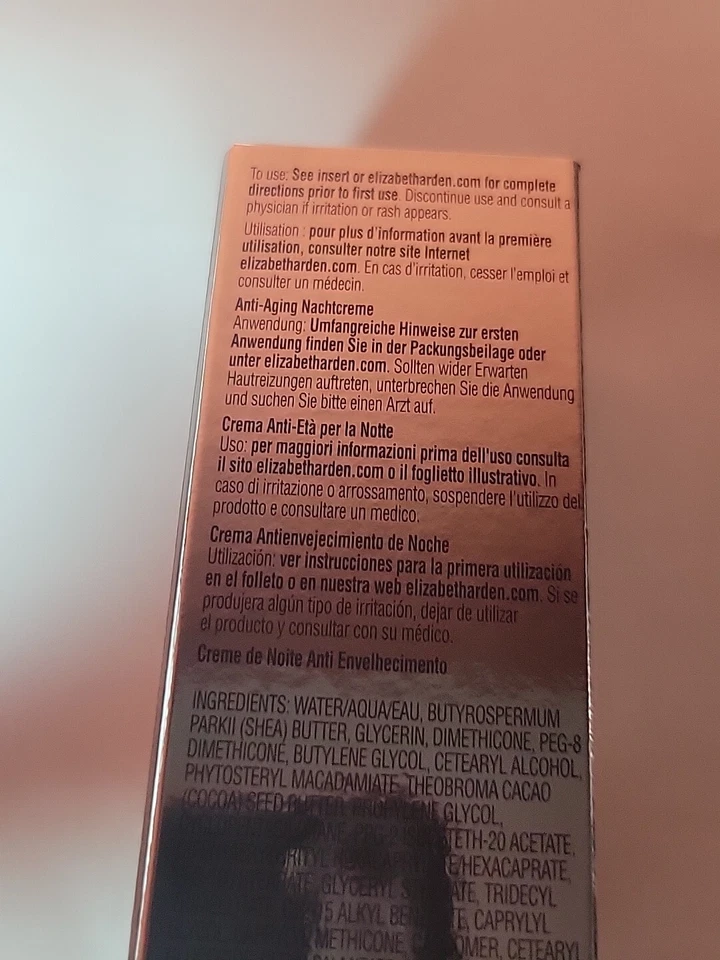 CREMA ANTIENVEJECIMIENTO DE NOCHE para rostro Elizabeth Arden Prevage.5 oz-15 g nueva en caja Foto 3 de 4